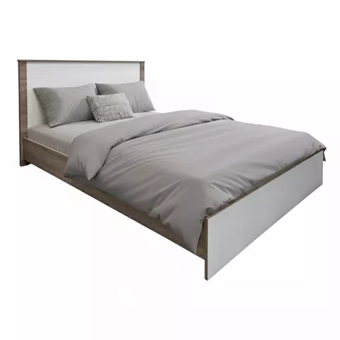 Athos pakoworld bed in sonoma-white shade 140x200 cm