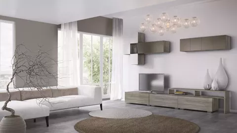 TV SMART 1 σταχτί - λάκα γκρι