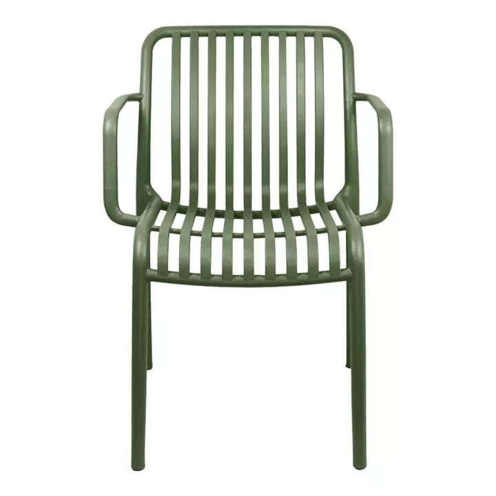 Armchair Zoi pakoworld pp in dark green shade 55.5x57.5x79cm