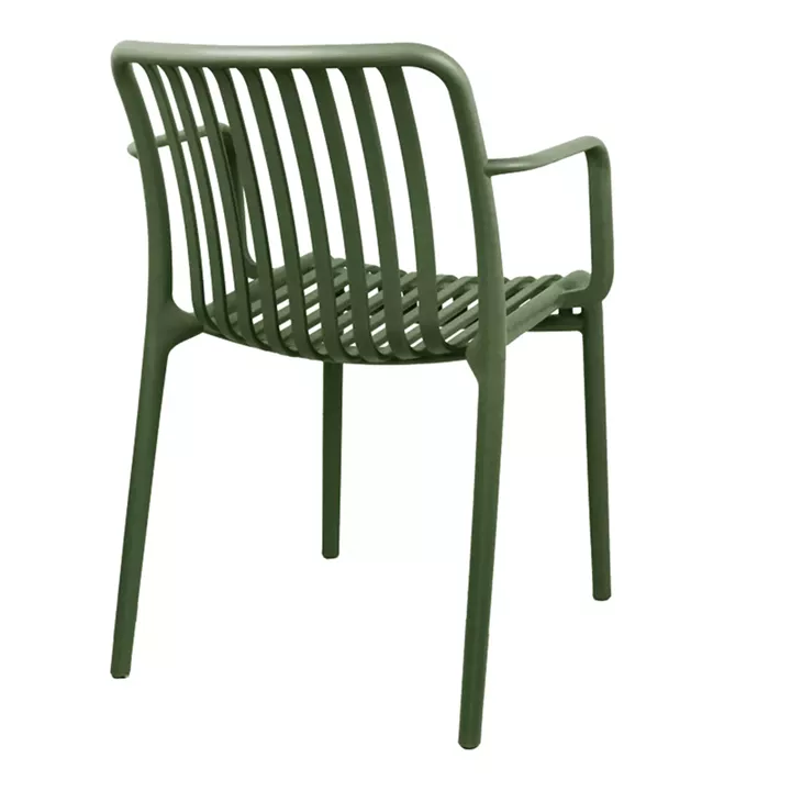 Armchair Zoi pakoworld pp in dark green shade 55.5x57.5x79cm