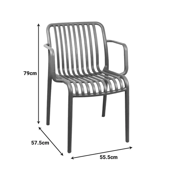 Armchair Zoi pakoworld pp in white shade 55.5x57.5x79
