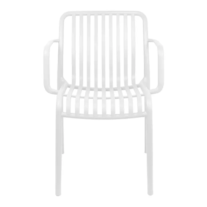 Armchair Zoi pakoworld pp in white shade 55.5x57.5x79