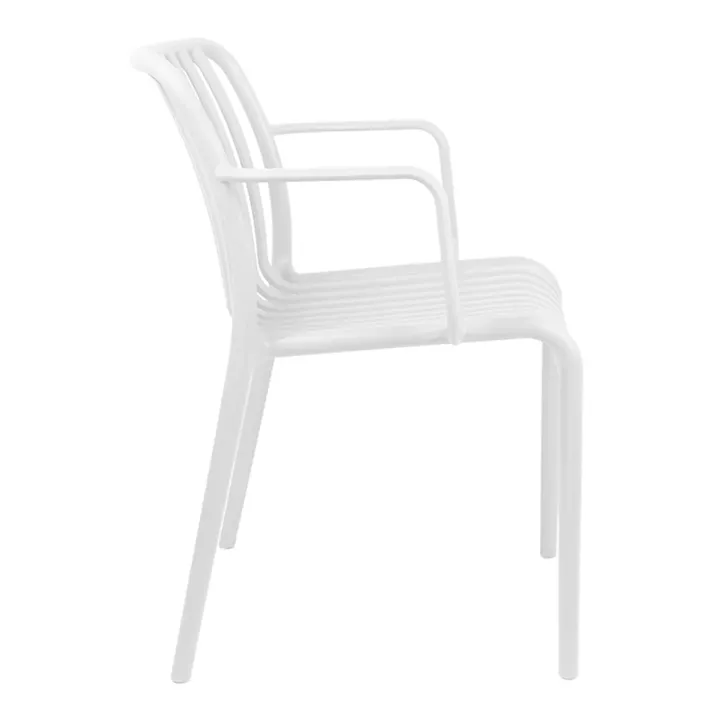 Armchair Zoi pakoworld pp in white shade 55.5x57.5x79