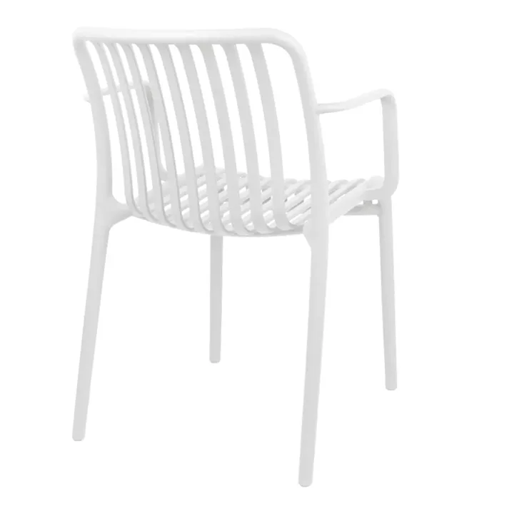 Armchair Zoi pakoworld pp in white shade 55.5x57.5x79