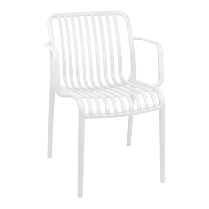 Armchair Zoi pakoworld pp in white shade 55.5x57.5x79