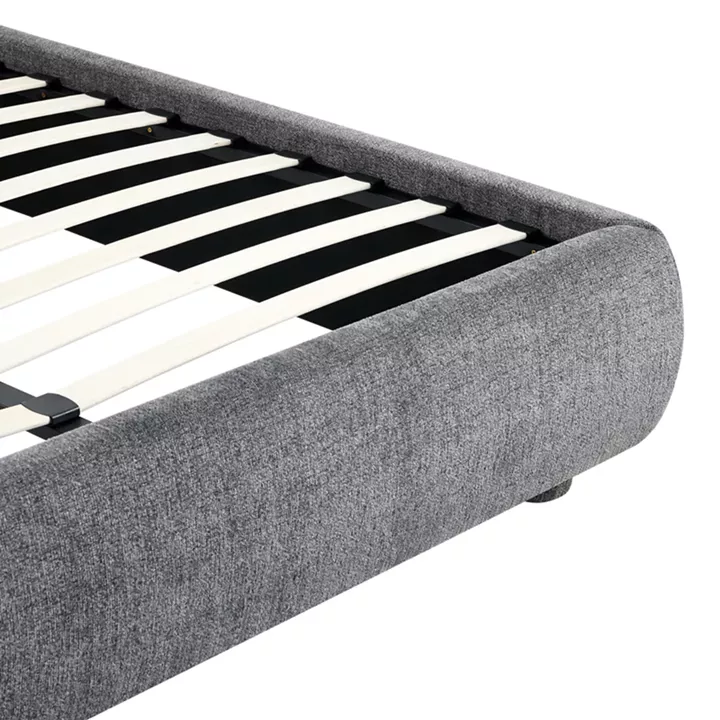 Bed Salena pakoworld dark grey fabric 160x200cm