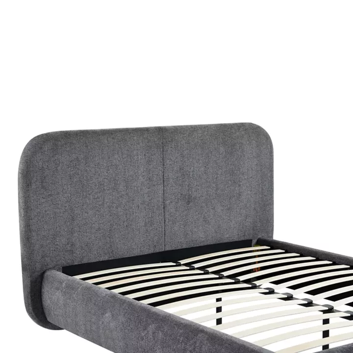 Bed Salena pakoworld dark grey fabric 160x200cm