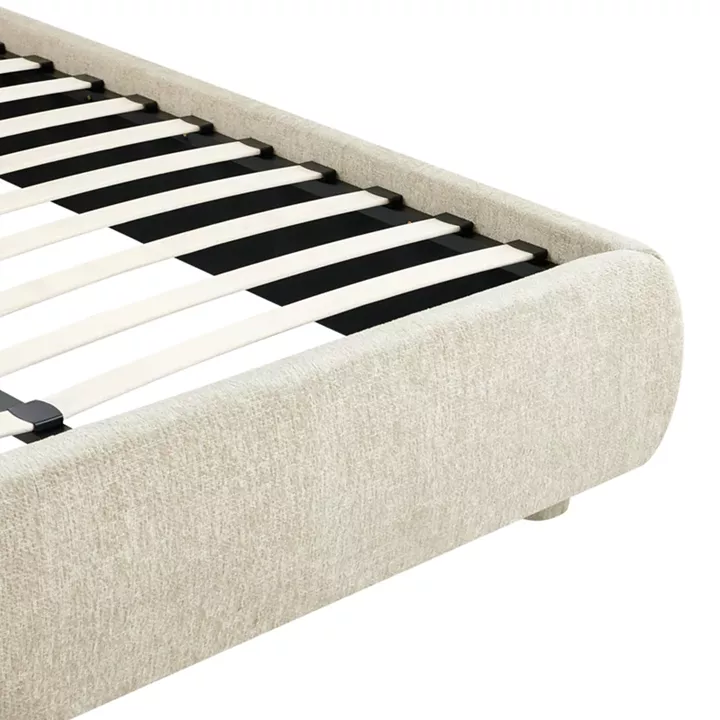 Bed Salena pakoworld beige fabric 160x200cm