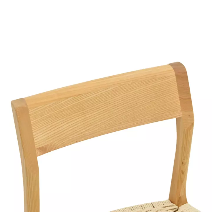 Chair Karlinda pakoworld natural beech wood-natural color rope 47.5x55x81cm