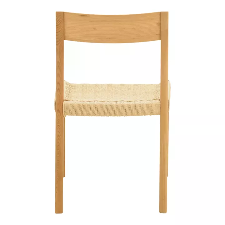 Chair Karlinda pakoworld natural beech wood-natural color rope 47.5x55x81cm