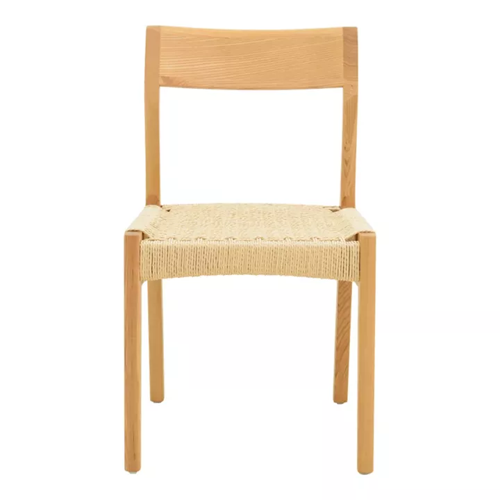 Chair Karlinda pakoworld natural beech wood-natural color rope 47.5x55x81cm