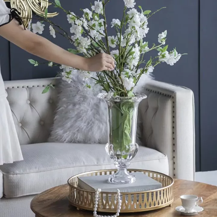 Artekko Urn Διάφανο Γυάλινο Διακοσμητικό Βάζο (21x21x37.5)cm