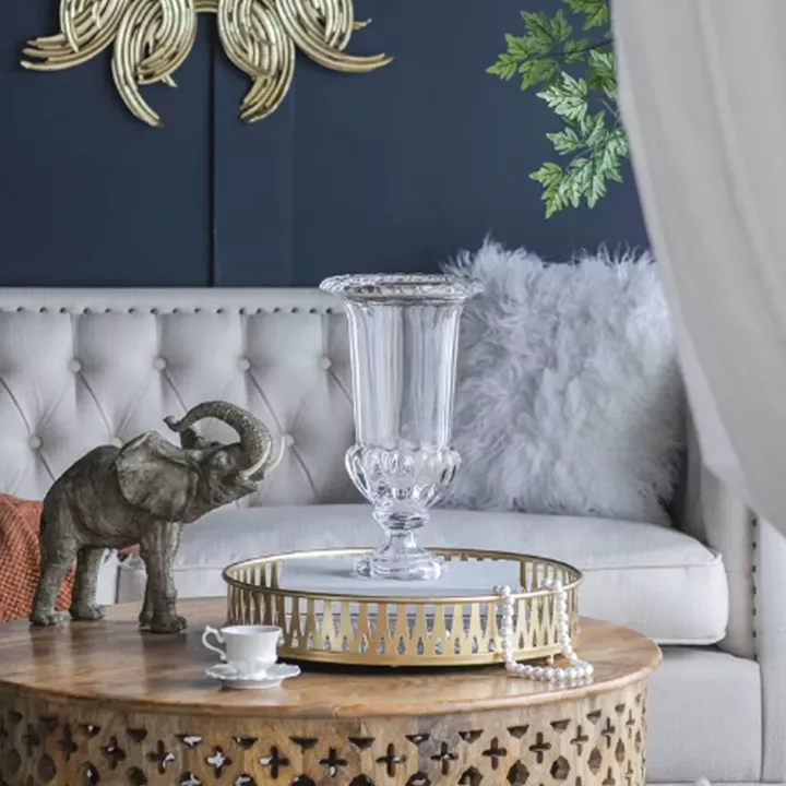 Artekko Urn Διάφανο Γυάλινο Διακοσμητικό Βάζο (21x21x37.5)cm