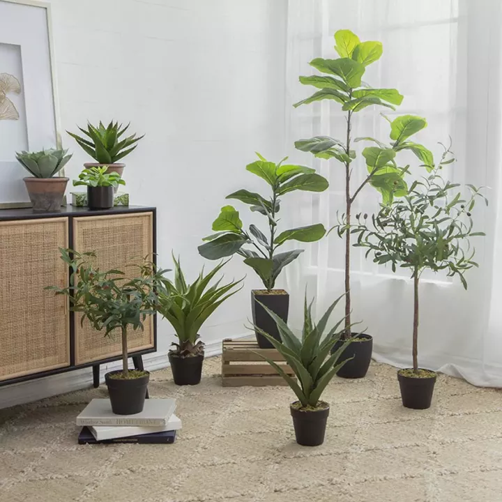 Artekko Olive Πλαστική Τεχνητή Ελιά σε Μαύρη Γλάστρα (44x40x108)cm