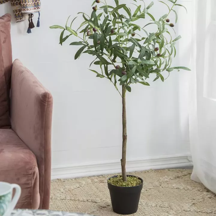 Artekko Olive Πλαστική Τεχνητή Ελιά σε Μαύρη Γλάστρα (44x40x108)cm