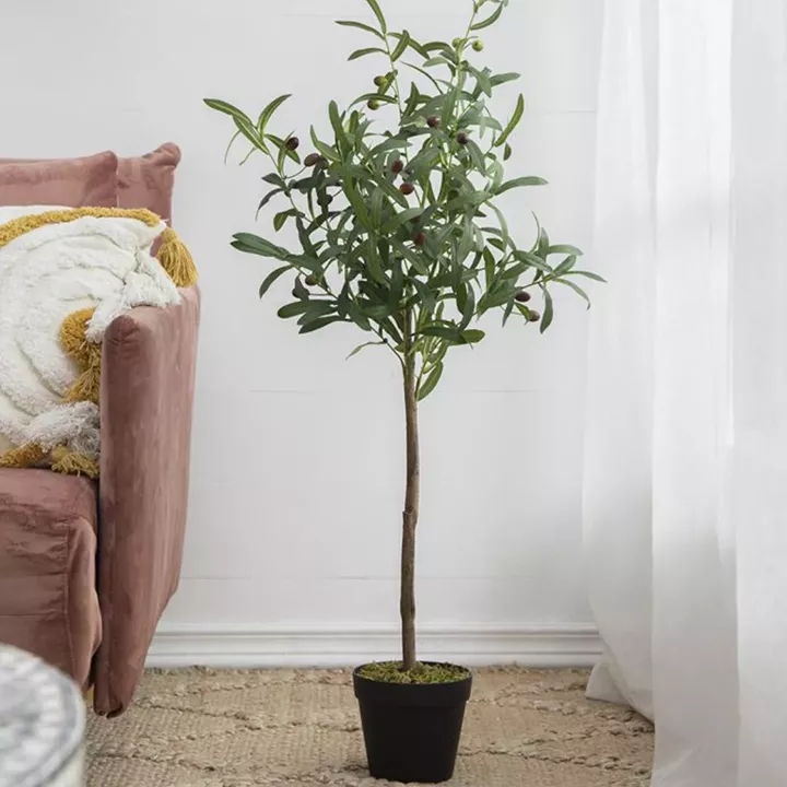 Artekko Olive Πλαστική Τεχνητή Ελιά σε Μαύρη Γλάστρα (44x40x108)cm