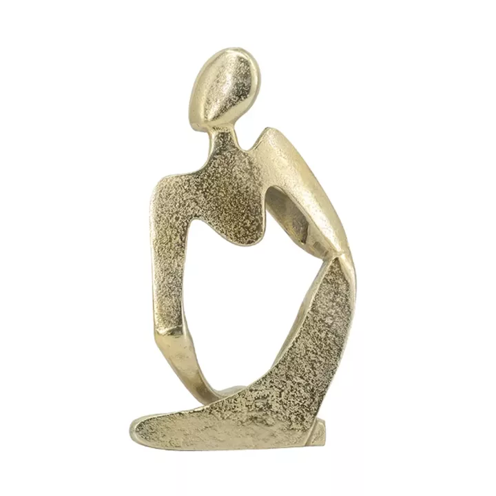 Artekko Figurine Χρυσό Μεταλλικό Επιτραπέζιο Διακοσμητικό Γλυπτό με Φιγούρα (15x10x28)cm