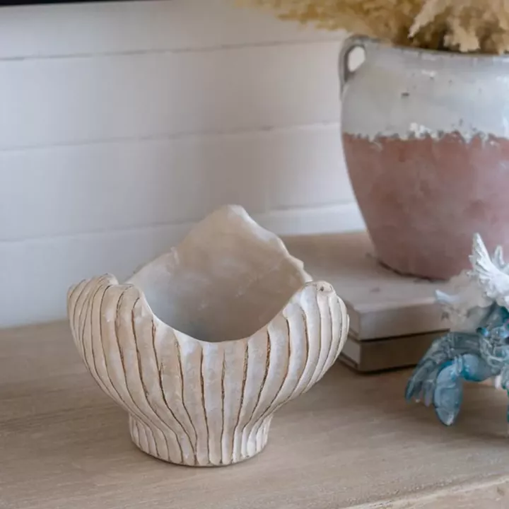 Artekko Cement Μπεζ Τσιμεντένιο Διακοσμητικό Δοχείο Κασπώ (19x18.5x14)cm