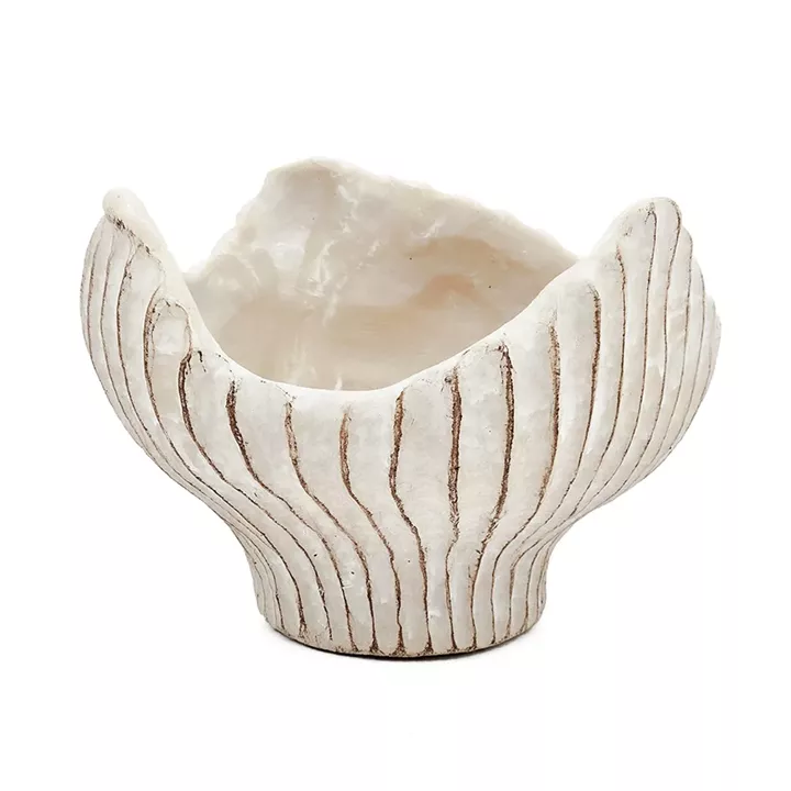 Artekko Cement Μπεζ Τσιμεντένιο Διακοσμητικό Δοχείο Κασπώ (19x18.5x14)cm