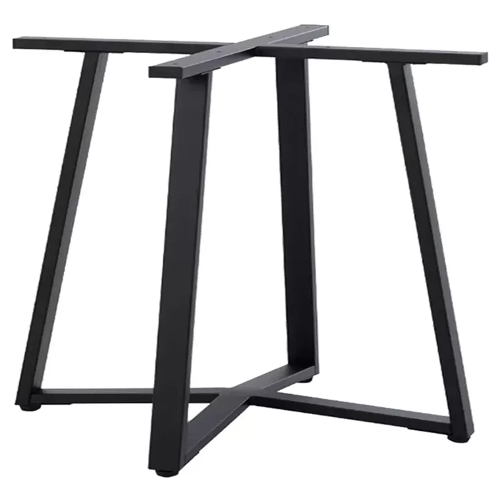 Βάση τραπεζιού Mulbe I pakoworld μεταλλική σε μαύρη απόχρωση 96x96x73εκ