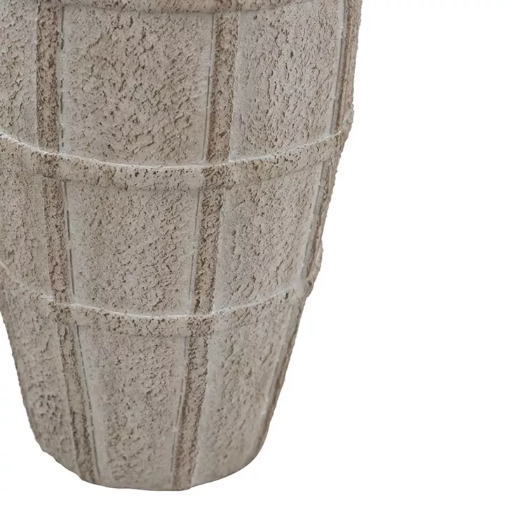 Artekko Cement Μπεζ Τσιμεντένιο Βάζο (18x18x30.5)cm