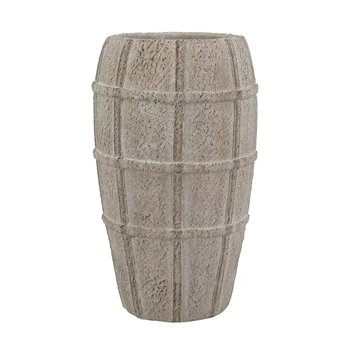 Artekko Cement Μπεζ Τσιμεντένιο Βάζο (18x18x30.5)cm