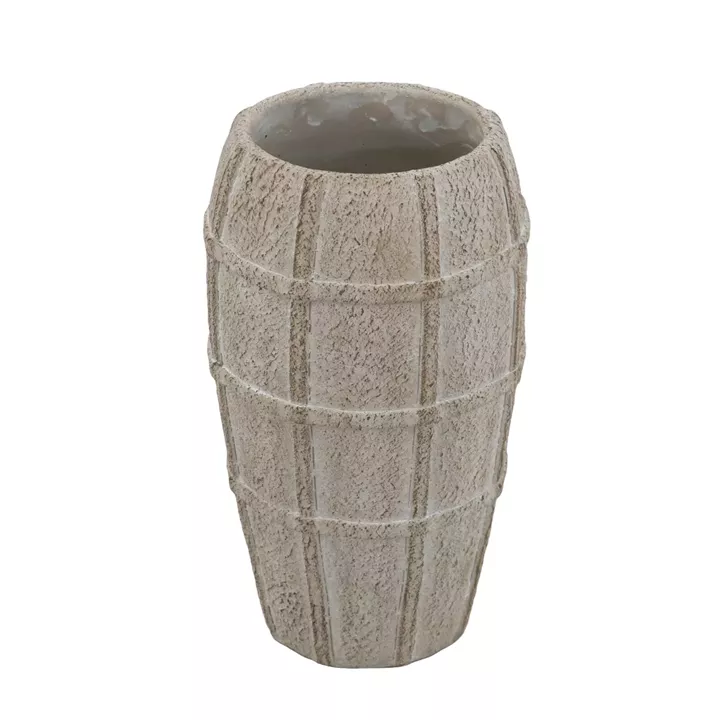 Artekko Cement Μπεζ Τσιμεντένιο Βάζο (18x18x30.5)cm