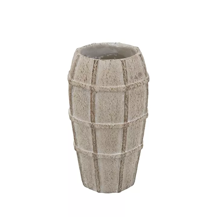 Artekko Cement Μπεζ Τσιμεντένιο Βάζο (13x13x23.5)cm