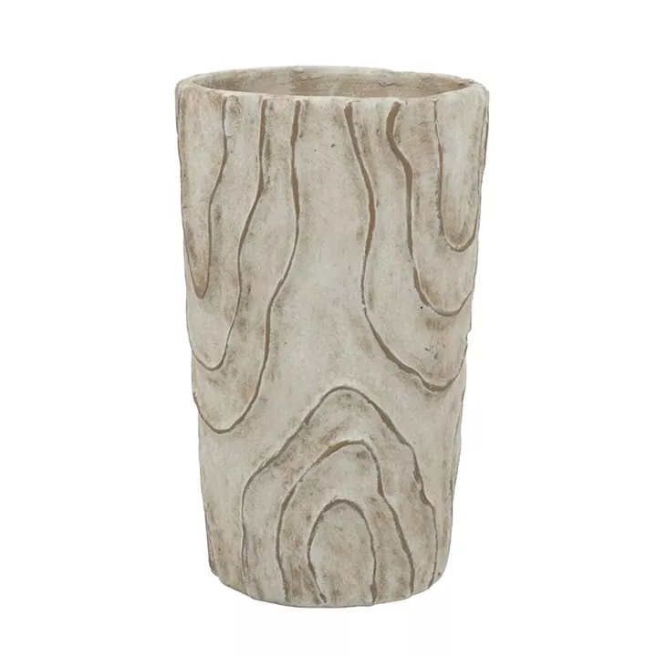Artekko Cement Μπεζ Τσιμεντένιο Βάζο (18.5x18.5x29.5)cm