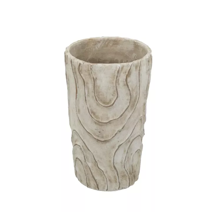 Artekko Cement Μπεζ Τσιμεντένιο Βάζο (18.5x18.5x29.5)cm