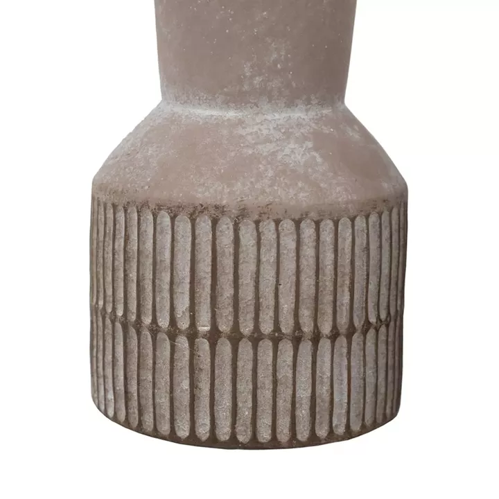 Artekko Cement Καφέ Τσιμεντένια Βάζα (9.5x9.5x15)cm 3pcs