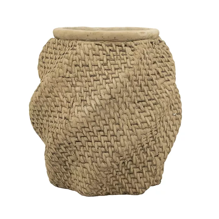 Artekko Cement Καφέ Τσιμεντένιο Κασπώ (21x21x22)cm