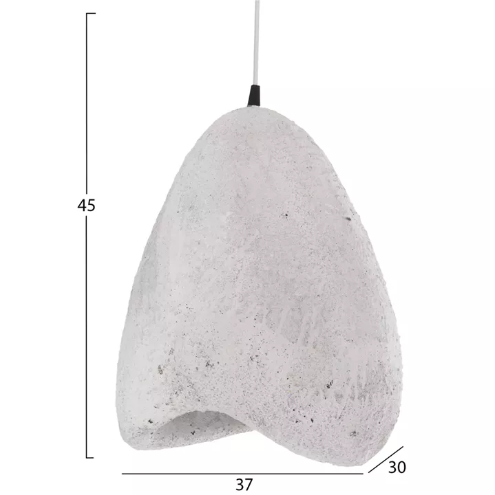 ΦΩΤΙΣΤΙΚΟ ΟΡΟΦΗΣ ΜΕ ΟΨΗ ΠΕΤΡΑΣ STONER (S) HM4417.02 ΛΕΥΚΟ 37x30x45Υεκ.