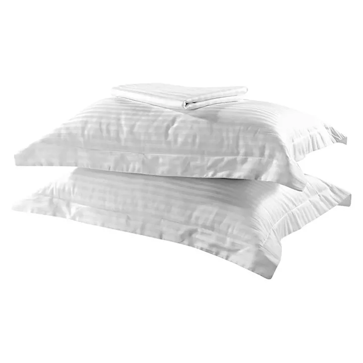 Beauty Home Ζεύγος μαξιλαροθήκες Dobby Cotton Rich Blend Art 1381 53x73+5 Λευκό