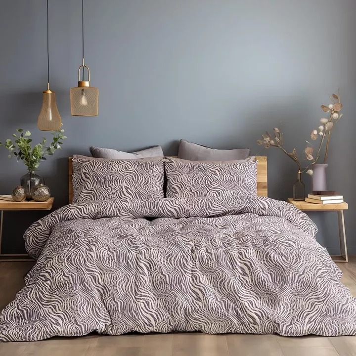 Beauty Home Σετ σεντόνια φανελένια υπέρδιπλα με λάστιχο Gogh Art 12334 170x200+32 Μόκα