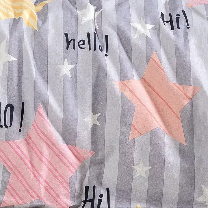 Beauty Home Σετ σεντόνια φανελένια μονά Hi Art 6322 170x260 Γκρι,ροζ