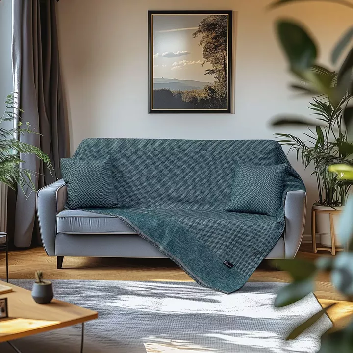 Beauty Home Ριχτάρια σετ 2τμχ Art 8638 (170x240+170x290) Πετρόλ