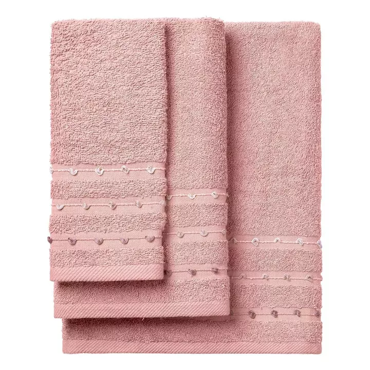 Beauty Home Σετ πετσέτες Art 3462 Σετ 3τμχ Ροζ