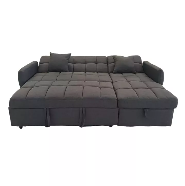CORNER SOFABED REVERSIBLE NEZU HM3294.01 GREY FABRIC 213x145x83Hcm.