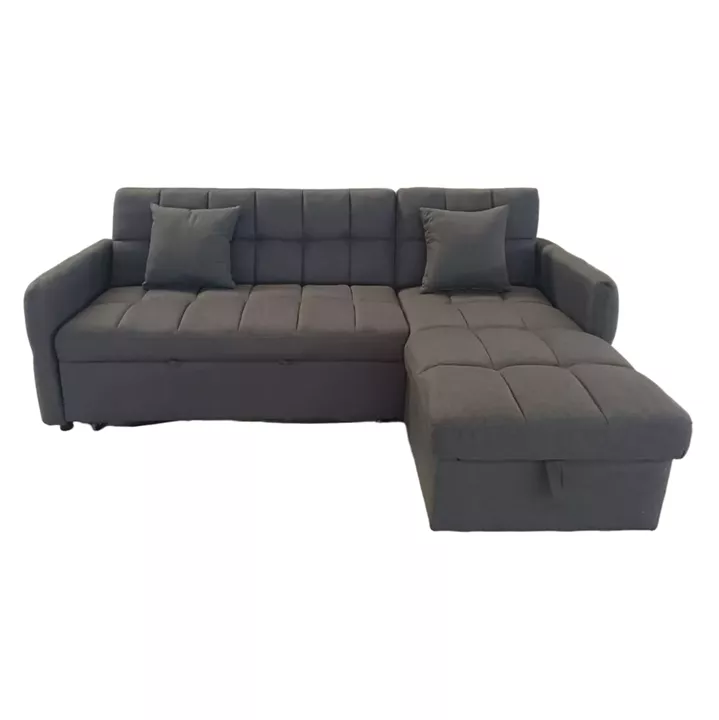CORNER SOFABED REVERSIBLE NEZU HM3294.01 GREY FABRIC 213x145x83Hcm.