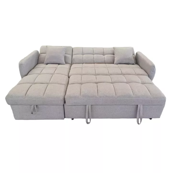 CORNER SOFABED REVERSIBLE NEZU HM3294.02 BEIGE FABRIC 213x145x83Hcm.