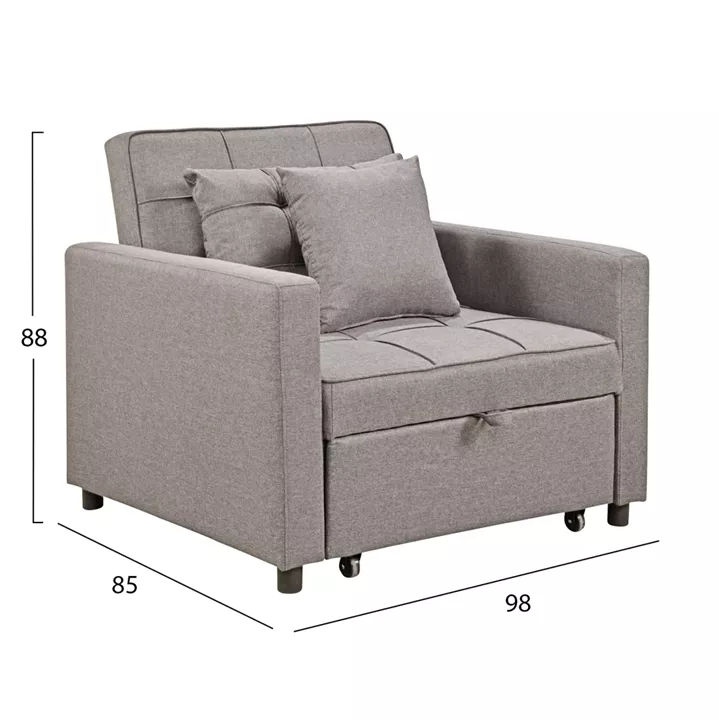 ARMCHAIR-BED MERO HM3306.03 BEIGE FABRIC 98x85x88Hcm.