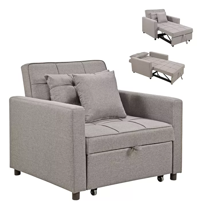 ARMCHAIR-BED MERO HM3306.03 BEIGE FABRIC 98x85x88Hcm.