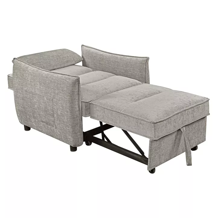 ARMCHAIR-BED ORYN HM3307.03 BEIGE FABRIC 89x85x84Hcm.