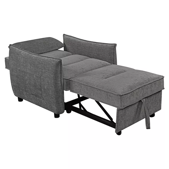 ARMCHAIR-BED ORYN HM3307.01 GREY FABRIC 89x85x84Hcm.