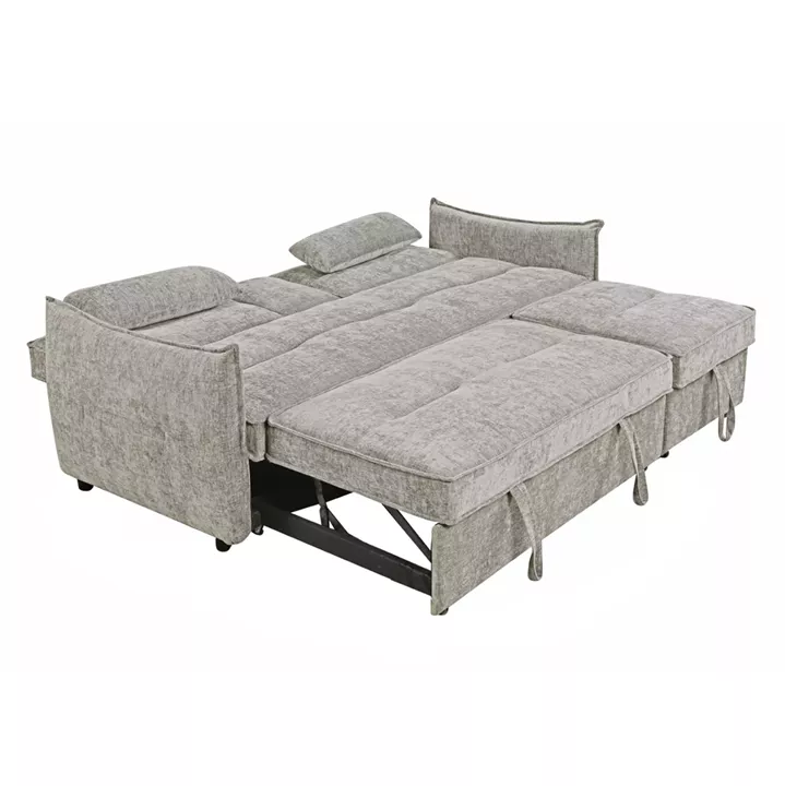 SOFABED 2-SEATER VELAR HM3305.03 BEIGE FABRIC 208x86x85Hcm.