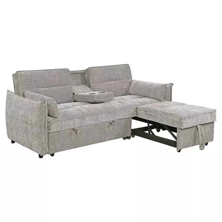 SOFABED 2-SEATER VELAR HM3305.03 BEIGE FABRIC 208x86x85Hcm.