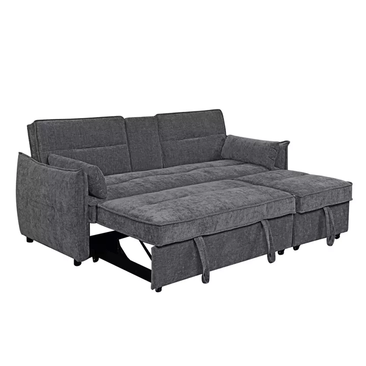 SOFABED 2-SEATER VELAR HM3305.01 GREY FABRIC 208x86x85Hcm.