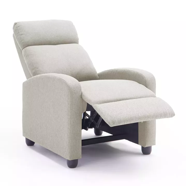 ARMCHAIR WITH PUSH-BACK RELAX MECHANISM DROSEN HM3299.03 BEIGE FABRIC 68.5x86x100Hcm.