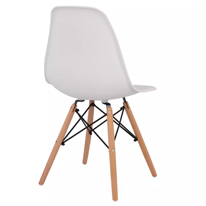 DINING CHAIR 2PCS TWIST HM8460.21 WHITE PP--BEECH WOOD 46x50x82Hcm.